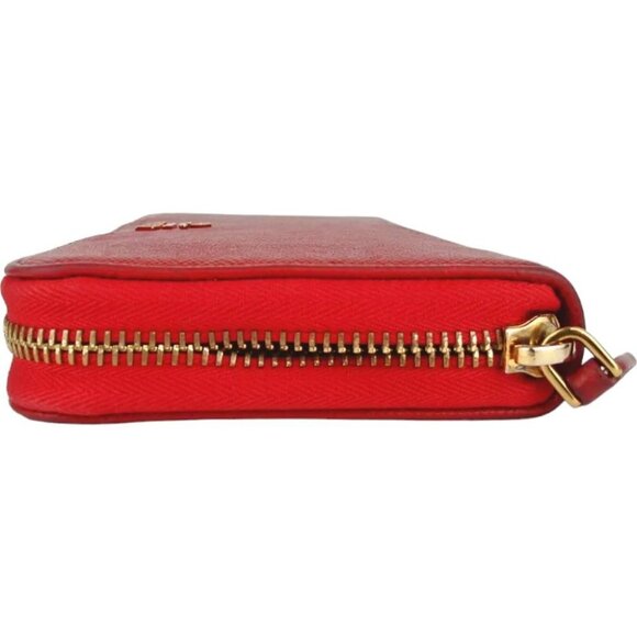 812159AM (C2) Prada Wallet Long Red Leather - Picture 3 of 13